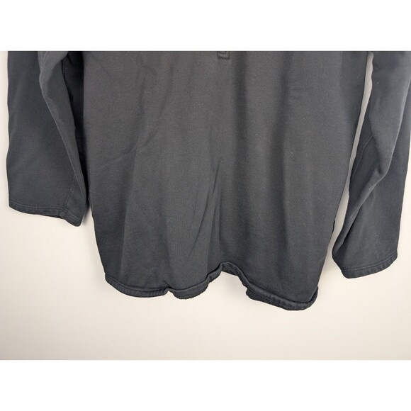 J Crew Men's Half Zip Black Pullover Sweatshirt Mens Small 100% Cotton Preppy - Picture 4 of 12